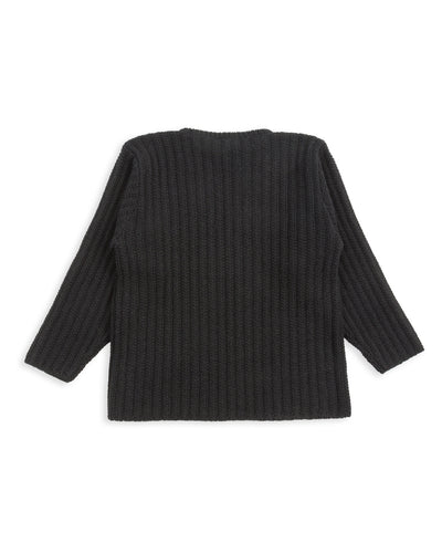 Olde H & Daughter Slub Cashmere Boat Pullover - Black 10 - Standard & Strange
