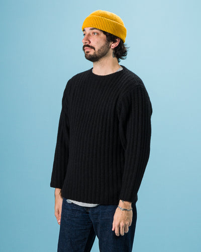 Olde H & Daughter Slub Cashmere Boat Pullover - Black 10 - Standard & Strange