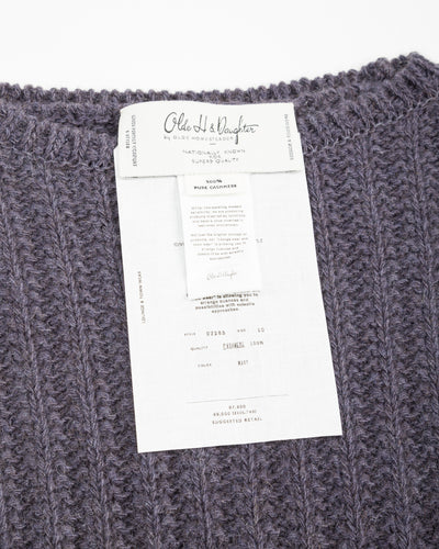 Olde H & Daughter Slub Cashmere Boat Pullover - Navy 10 - Standard & Strange