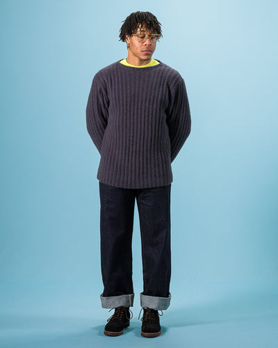 Olde H & Daughter Slub Cashmere Boat Pullover - Navy 10 - Standard & Strange