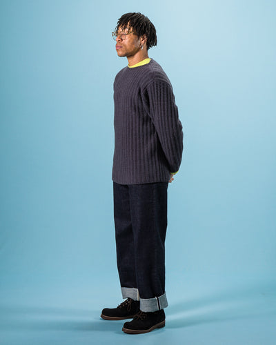 Olde H & Daughter Slub Cashmere Boat Pullover - Navy 10 - Standard & Strange