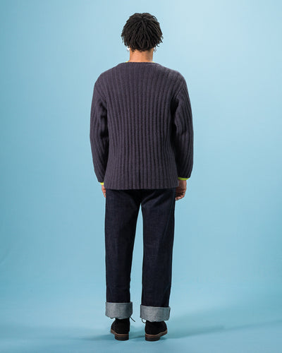 Olde H & Daughter Slub Cashmere Boat Pullover - Navy 10 - Standard & Strange