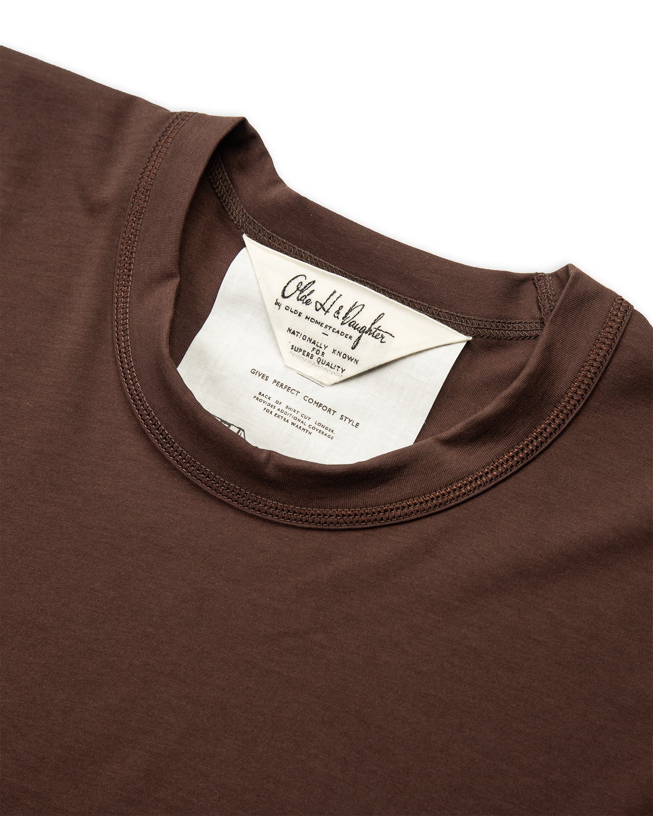 Olde H & Daughter Suvin Plain Stitch Crewneck L/S - Black Coffee - Standard & Strange