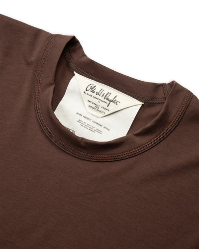 Olde H & Daughter Suvin Plain Stitch Crewneck L/S - Black Coffee - Standard & Strange