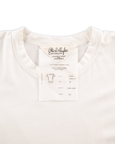 Olde H & Daughter Suvin Plain Stitch Crewneck S/S - Off White - Standard & Strange