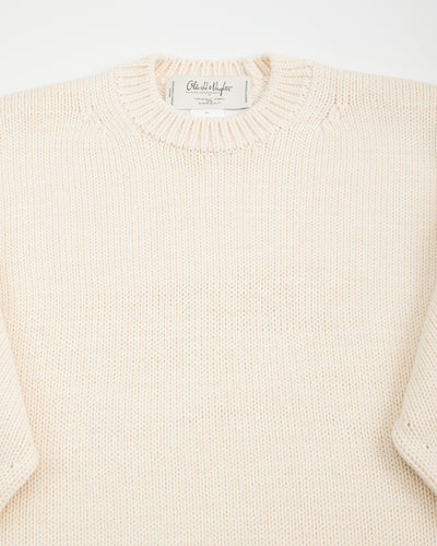 Olde H & Daughter Wool Crewneck Pullover - Ecru 10 - Standard & Strange