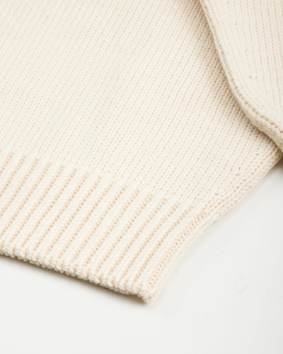 Olde H & Daughter Wool Crewneck Pullover - Ecru 10 - Standard & Strange