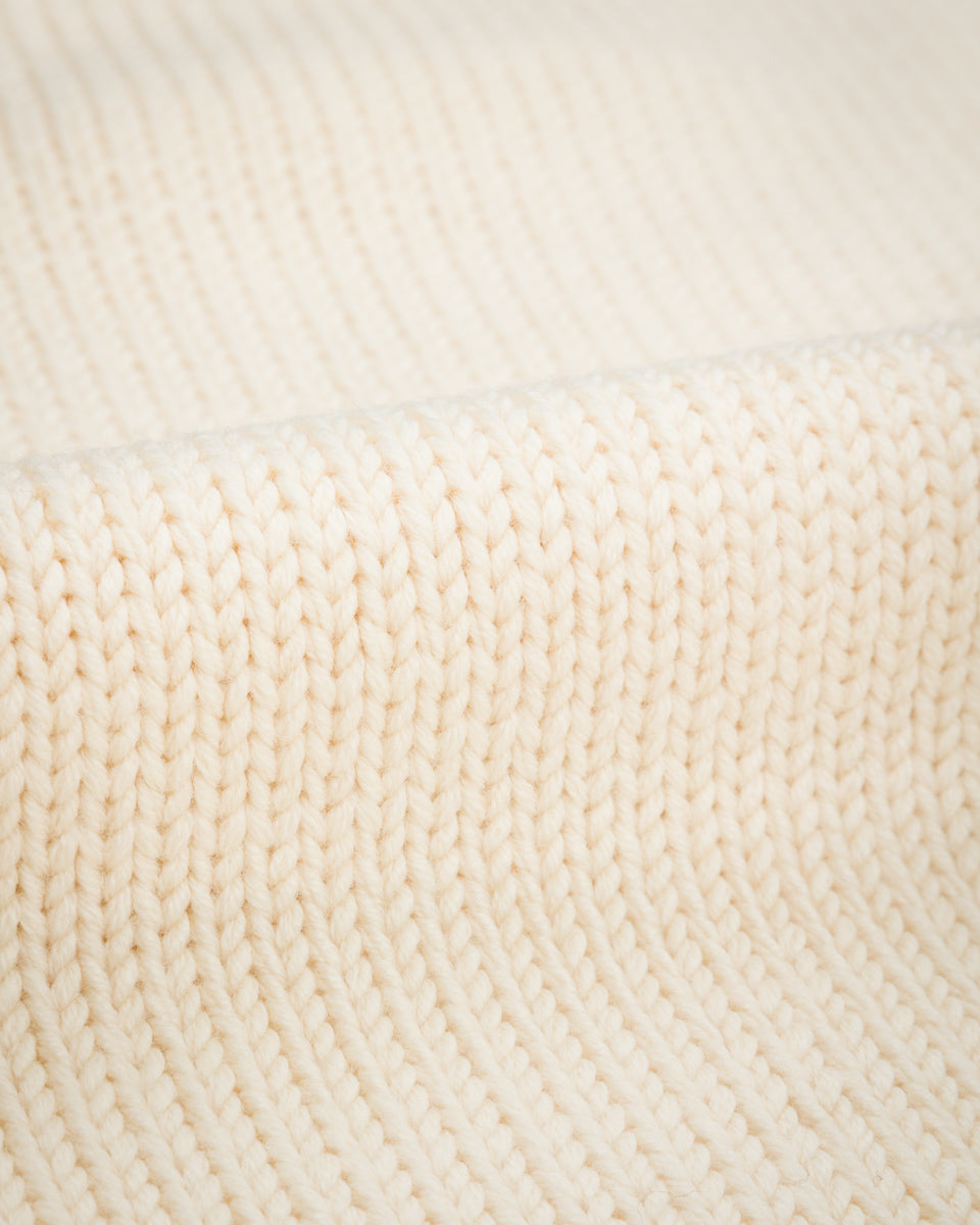 Olde H & Daughter Wool Crewneck Pullover - Ecru 10 - Standard & Strange