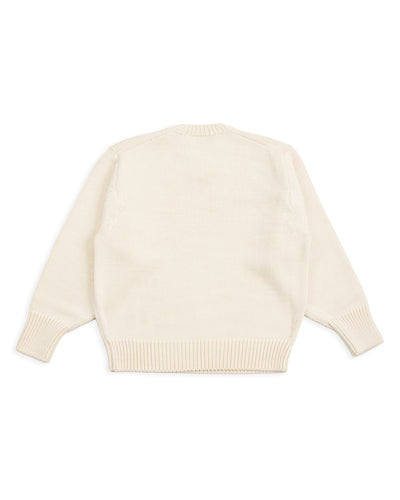 Olde H & Daughter Wool Crewneck Pullover - Ecru 10 - Standard & Strange