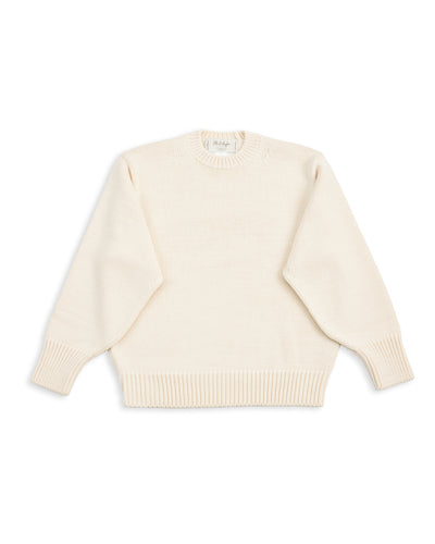 Olde H & Daughter Wool Crewneck Pullover - Ecru 10 - Standard & Strange