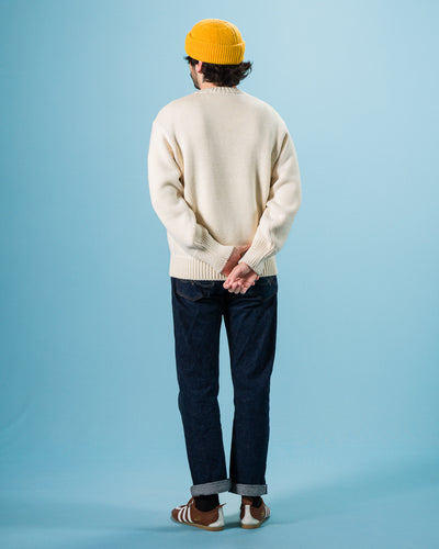 Olde H & Daughter Wool Crewneck Pullover - Ecru 10 - Standard & Strange