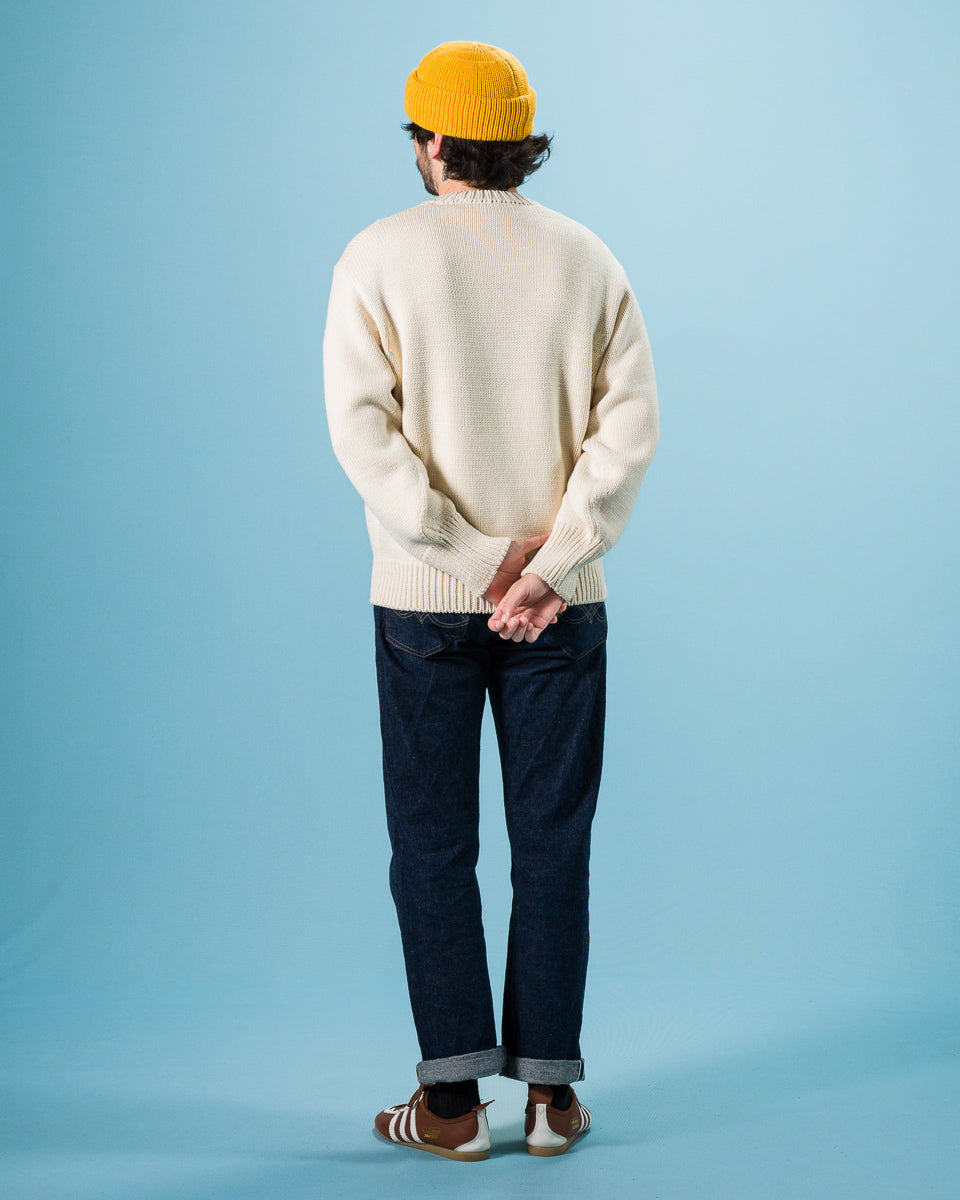Olde H & Daughter Wool Crewneck Pullover - Ecru 10 - Standard & Strange
