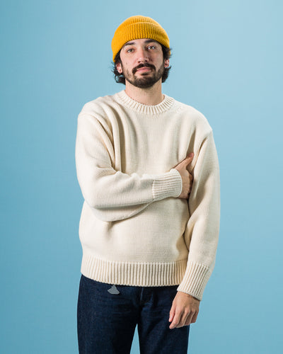 Olde H & Daughter Wool Crewneck Pullover - Ecru 10 - Standard & Strange