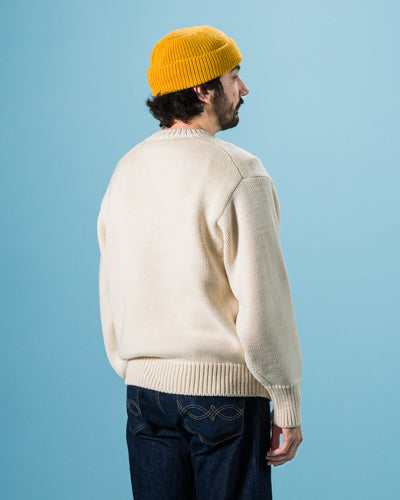 Olde H & Daughter Wool Crewneck Pullover - Ecru 10 - Standard & Strange