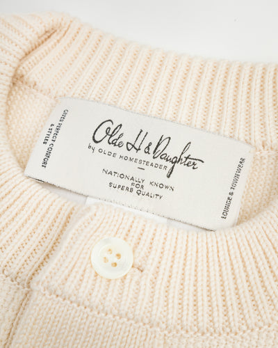 Olde H & Daughter Wool Henley Neck L/S - Ecru 10 - Standard & Strange