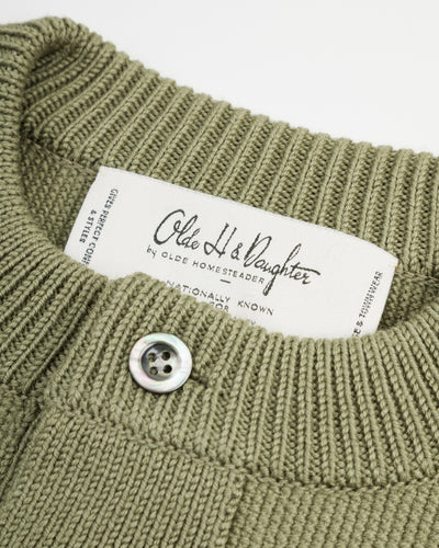 Olde H & Daughter Wool Henley Neck L/S - Smoke Moss 10 - Standard & Strange