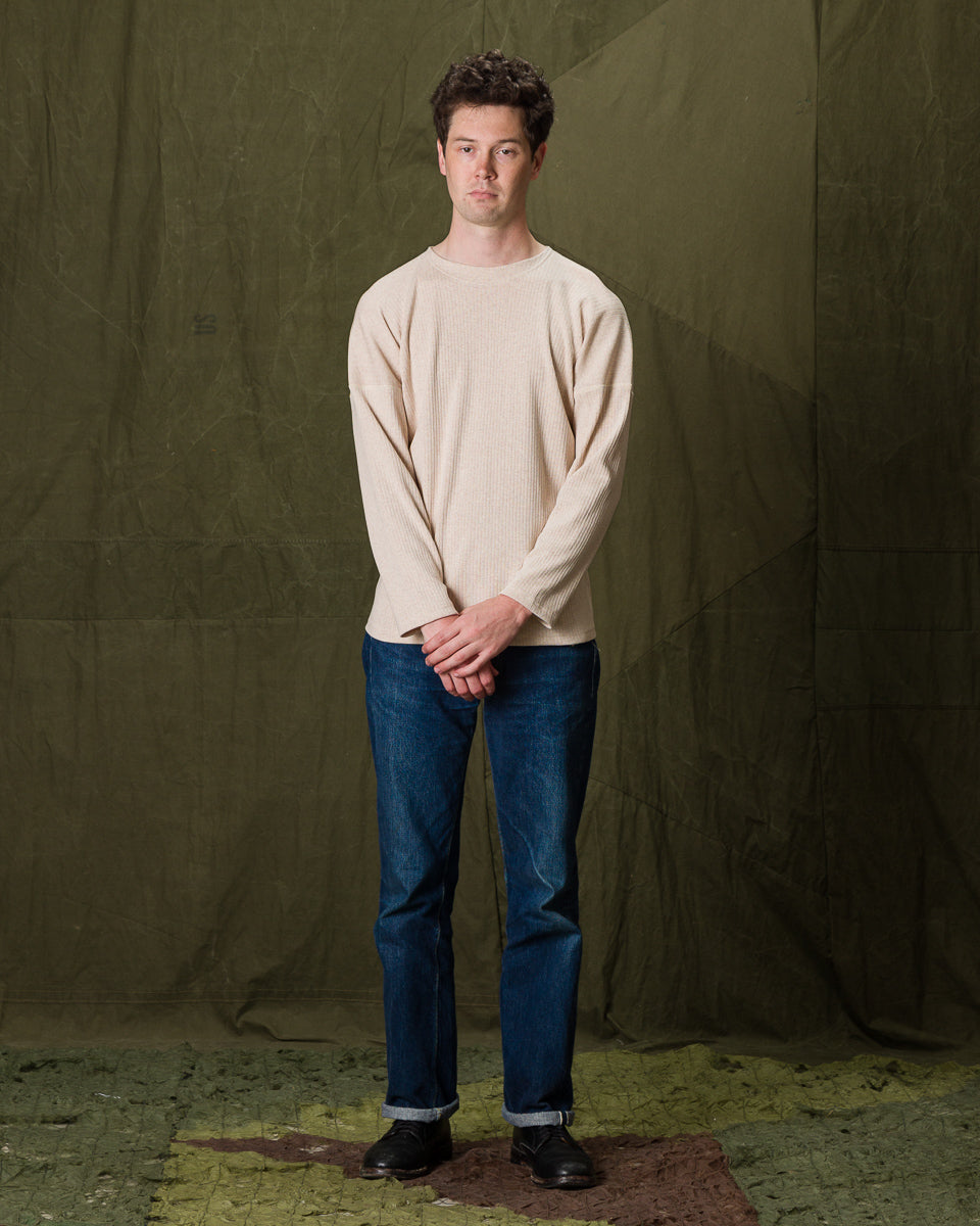 Olde Homesteader Extra Cotton Rib Crewneck L/S - Ecru - Standard & Strange
