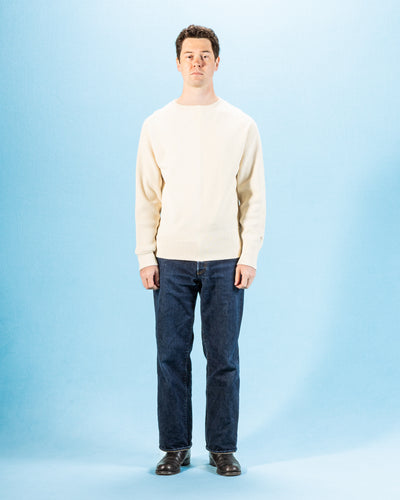 Nigel Cabourn Army Crew L/S - Ivory Jersey Mix - Standard & Strange