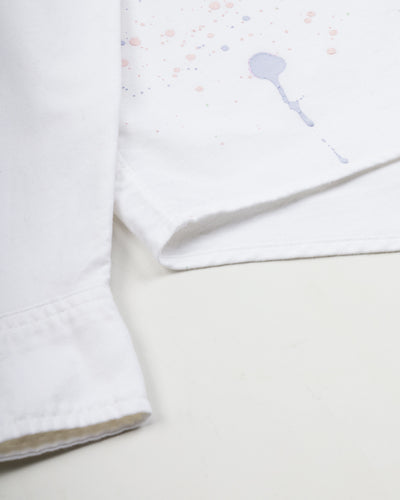 OrSlow Short Button Down Shirt - White w/Paint - Standard & Strange