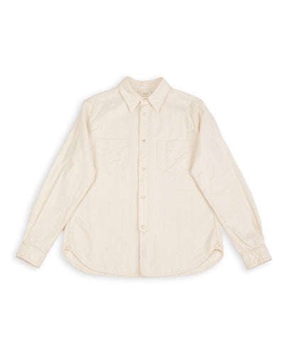 Prequel Classic Stripe Shirt - Beige Jacquard - Standard & Strange