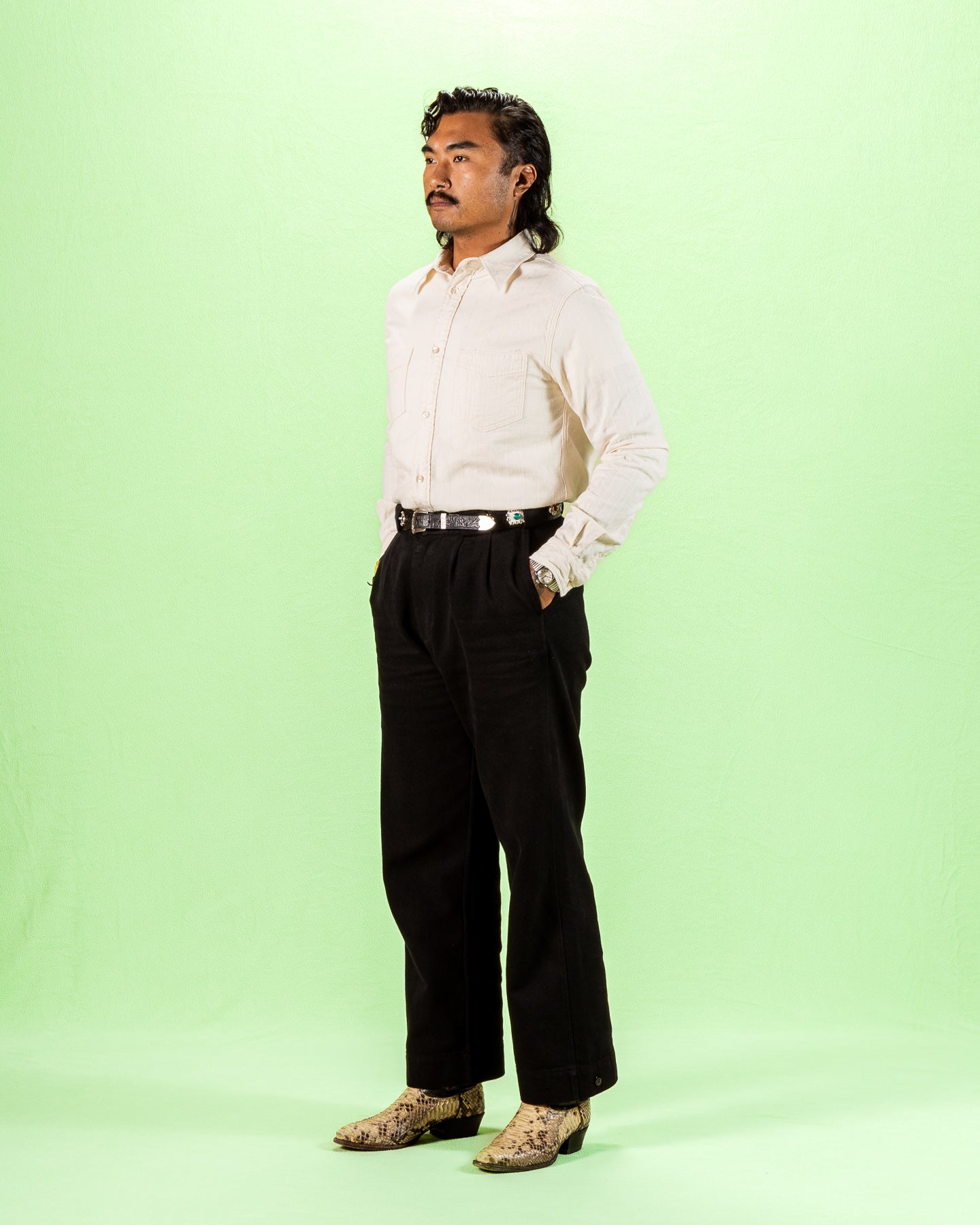 Prequel Classic Stripe Shirt - Beige Jacquard - Standard & Strange