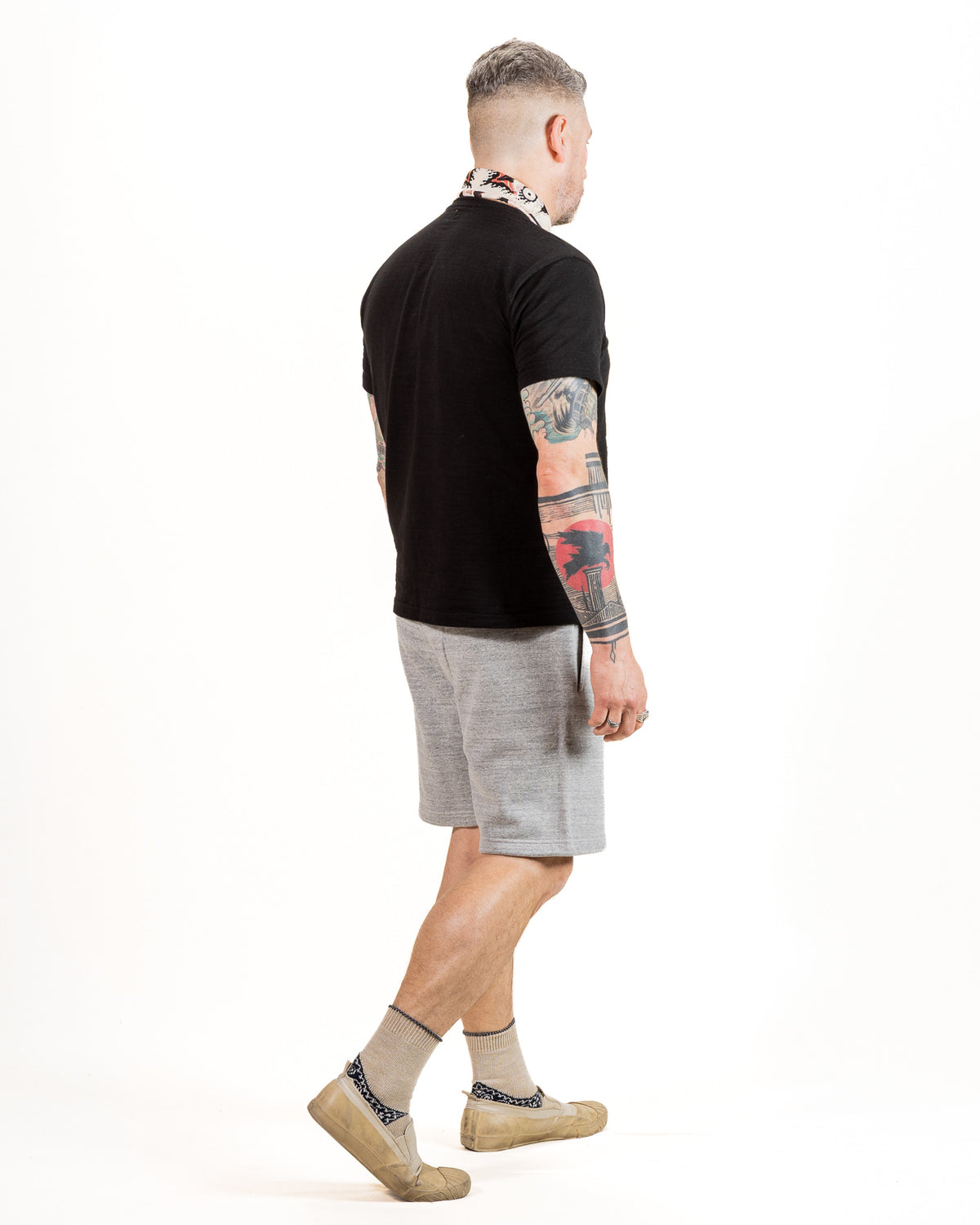 The Real McCoy's 9 oz Loopwheel Sweat Shorts - Gray - Standard & Strange