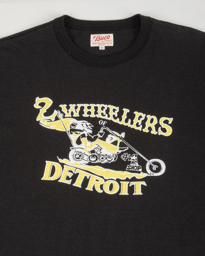 The Real McCoy's Athletic T-Shirt / 2-Wheelers Of Detroit - Black - Standard & Strange