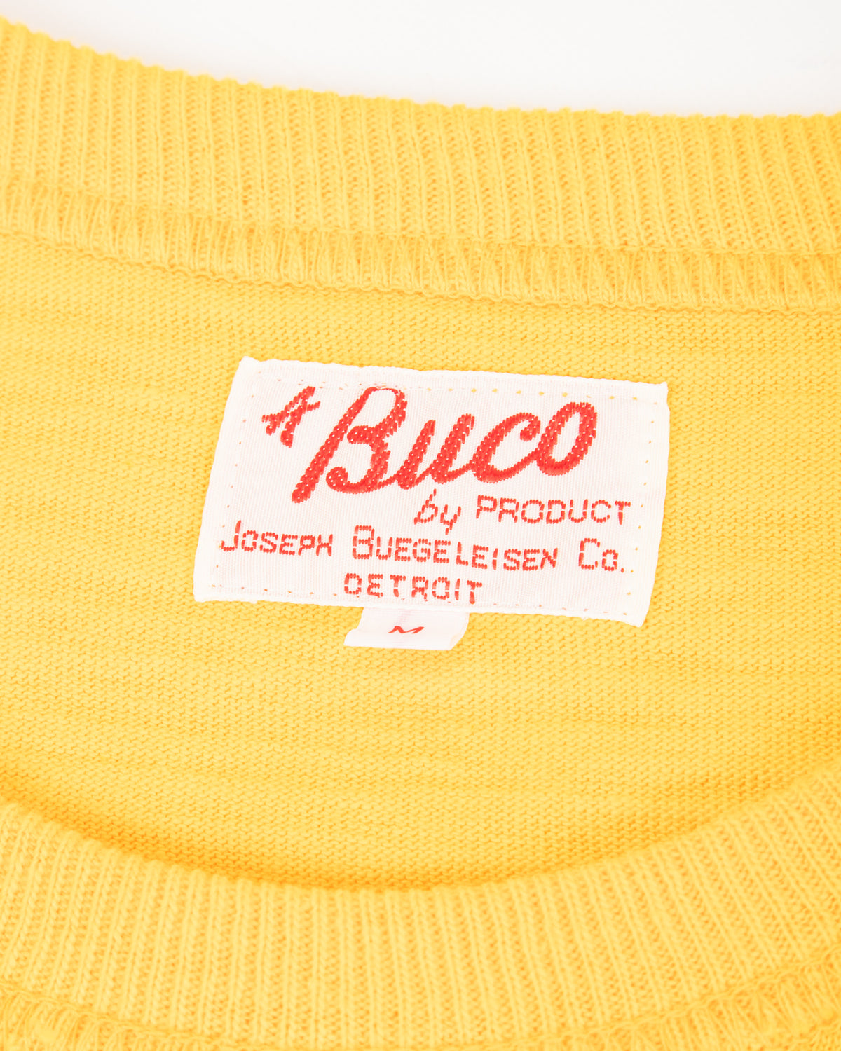 The Real McCoy's Athletic T-Shirt / 2-Wheelers Of Detroit - Yellow - Standard & Strange
