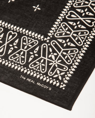 The Real McCoy's Bandanna 'Cross' - Black - Standard & Strange