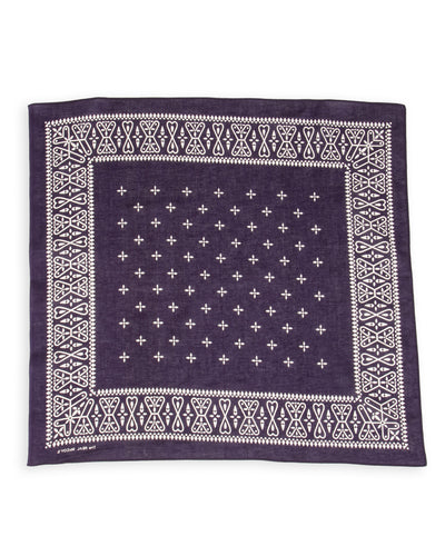 The Real McCoy's Bandanna 'Cross' - Navy - Standard & Strange