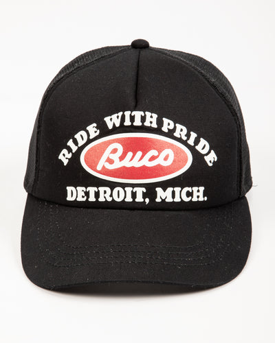 The Real McCoy's Buco Mesh Cap / Buco Oval - Black - Standard & Strange
