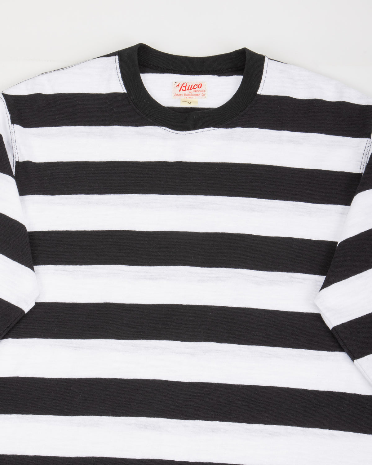 The Real McCoy's Buco Stripe Tee L/S - White - Standard & Strange