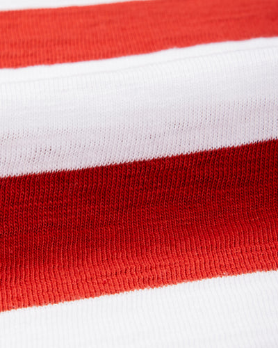 The Real McCoy's Buco Stripe Tee L/S - White/Red - Standard & Strange