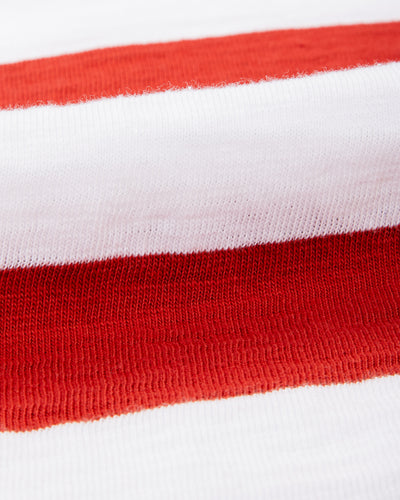 The Real McCoy's Buco Stripe Tee S/S - White/Red - Standard & Strange
