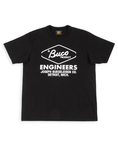 The Real McCoy's Buco Tee / Buco Engineers - Black - Standard & Strange