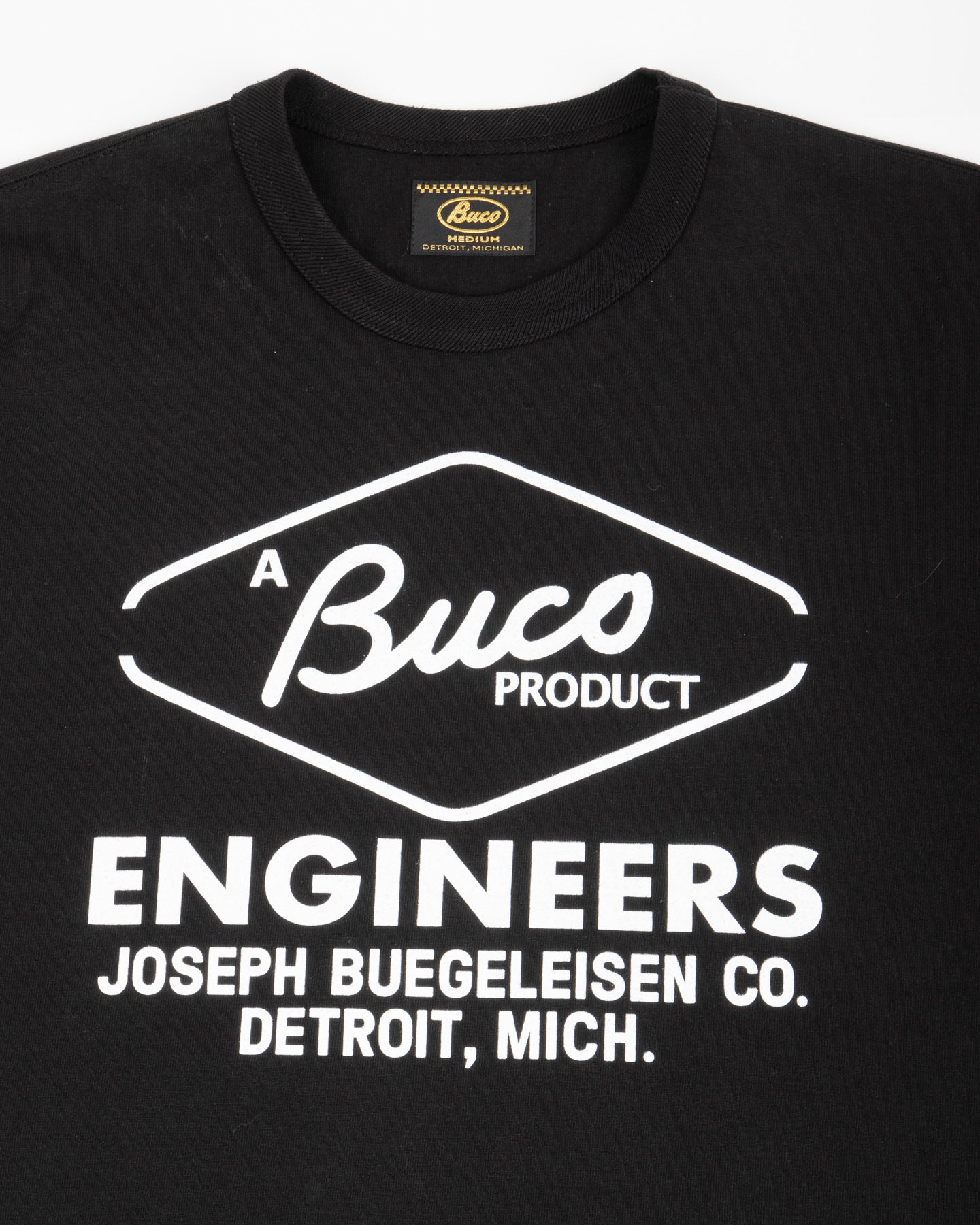 The Real McCoy's Buco Tee / Buco Engineers - Black - Standard & Strange