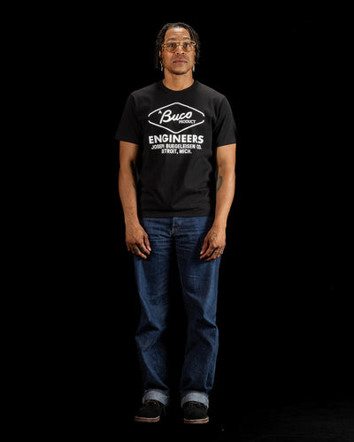 The Real McCoy's Buco Tee / Buco Engineers - Black - Standard & Strange