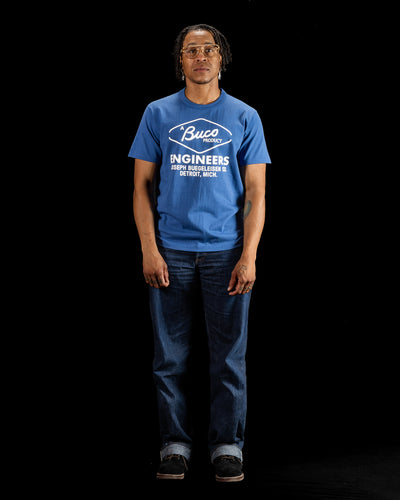 The Real McCoy's Buco Tee / Buco Engineers - Royal Blue - Standard & Strange