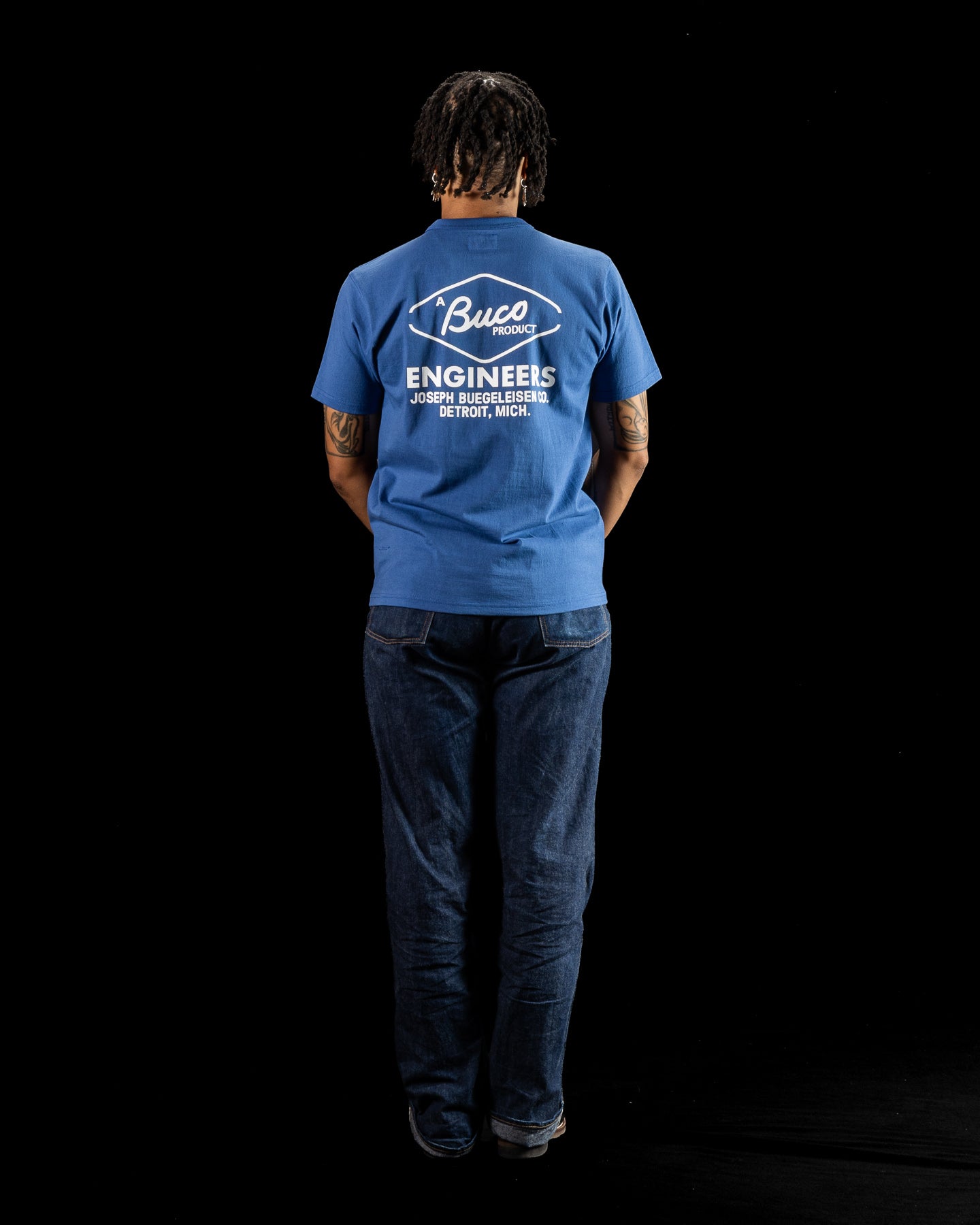 The Real McCoy's Buco Tee / Buco Engineers - Royal Blue - Standard & Strange