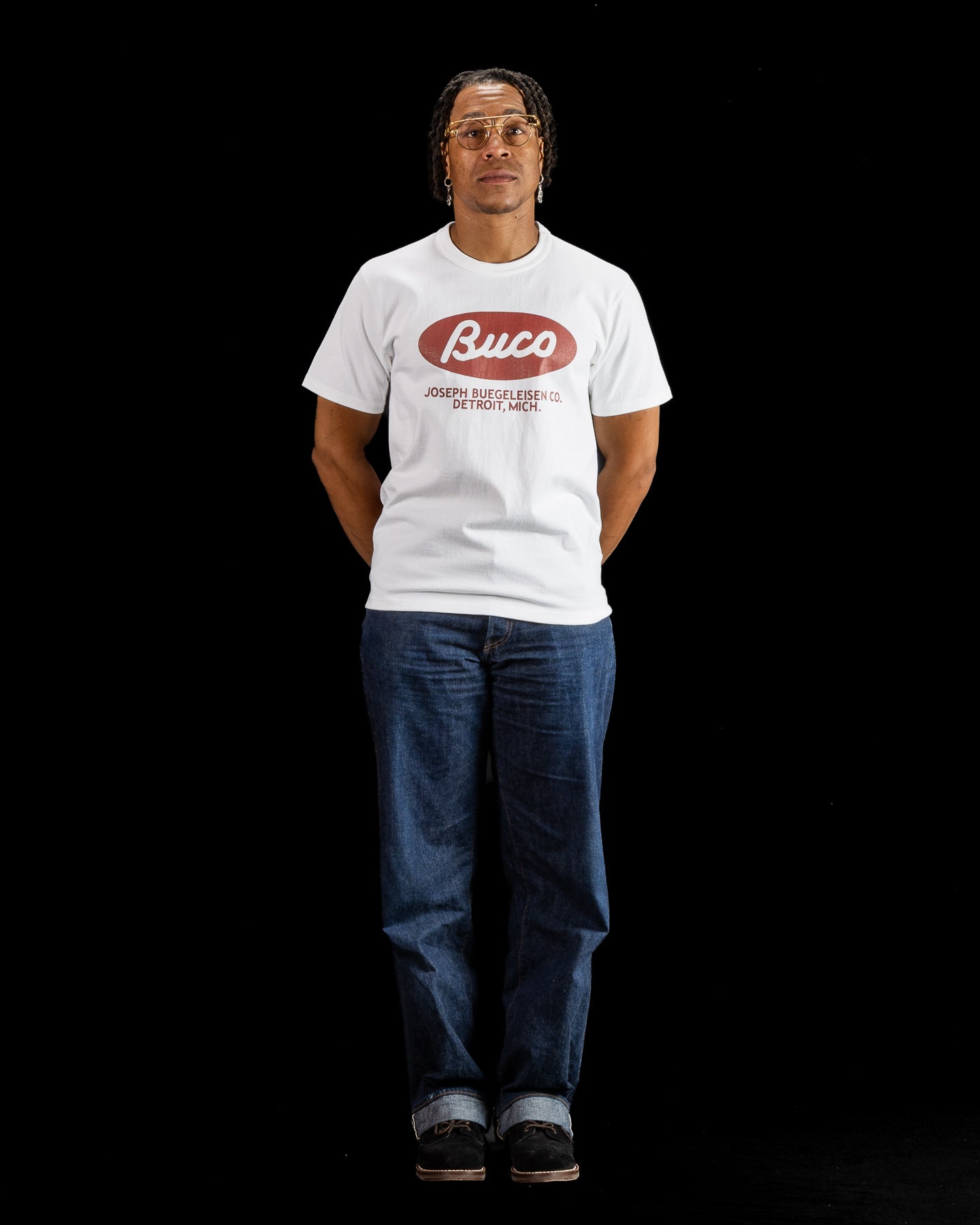 The Real McCoy's Buco Tee / Buco Oval - White - Standard & Strange
