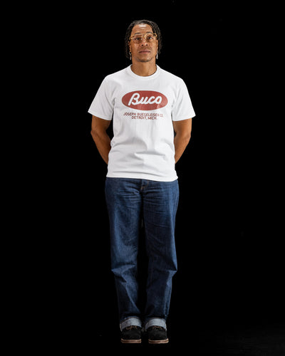 The Real McCoy's Buco Tee / Buco Oval - White - Standard & Strange