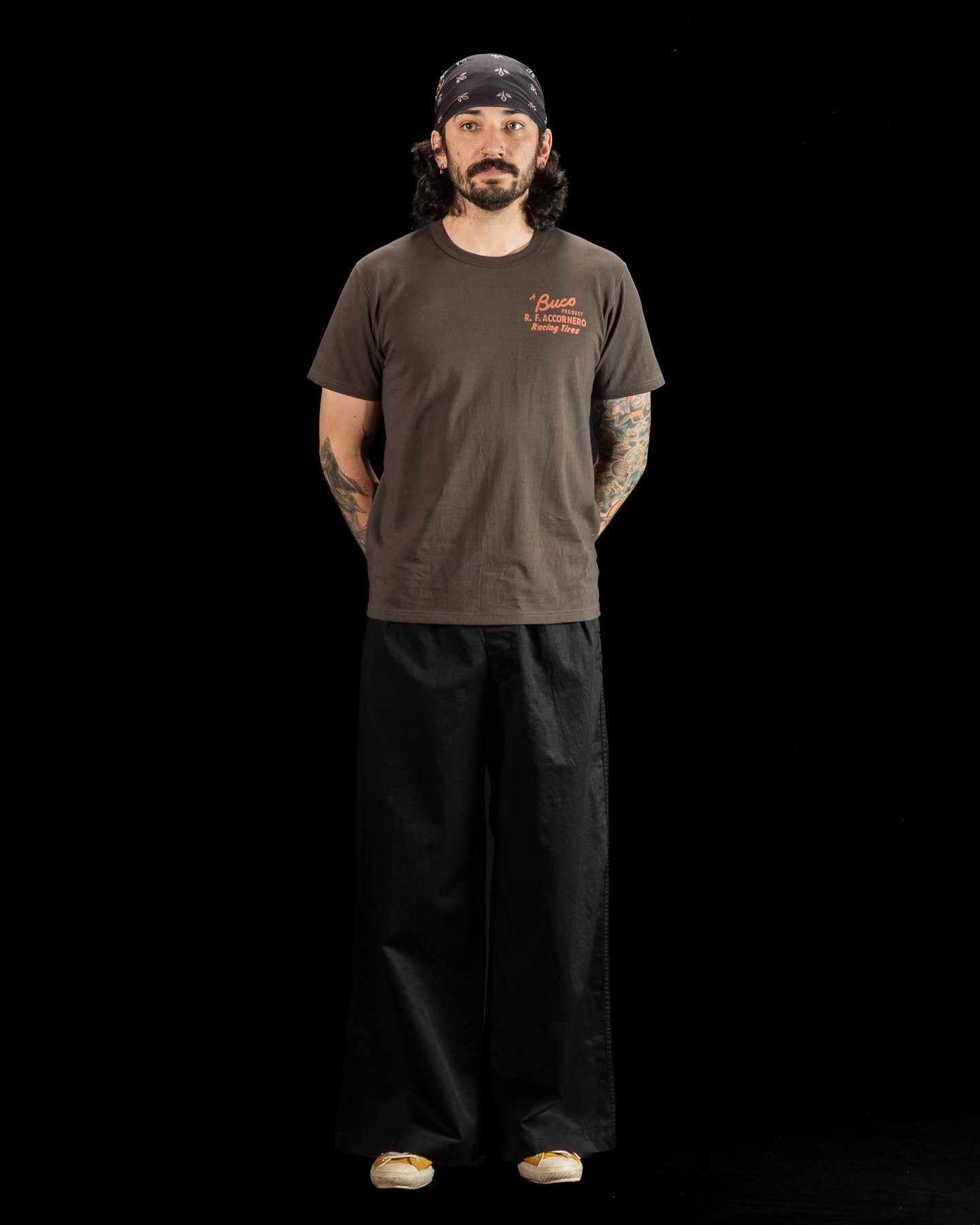 The Real McCoy's Buco Tee / R.F. ACCORNERO - Charcoal - Standard & Strange
