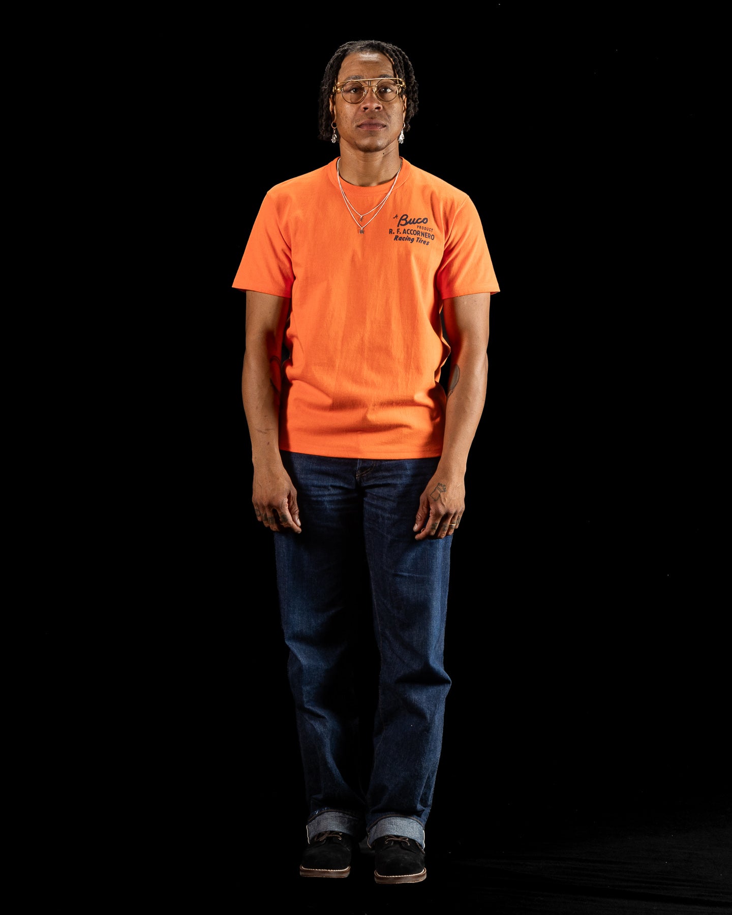 The Real McCoy's Buco Tee / R.F. ACCORNERO - Orange - Standard & Strange