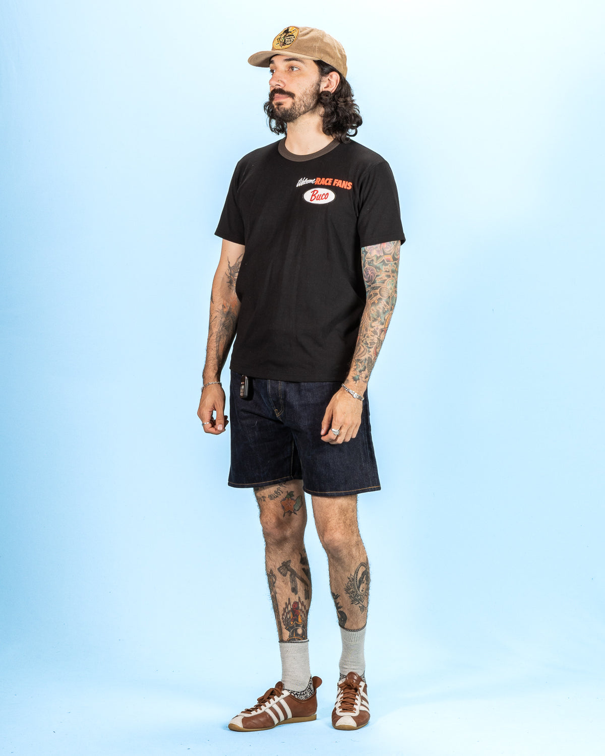 The Real McCoy's Buco Tee / Welcome Racing Fans! - Black/Charcoal - Standard & Strange