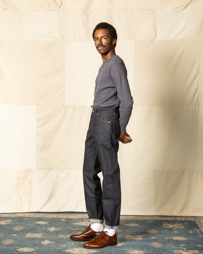 The Real McCoy's Honeycomb Thermal Shirt - Ink Blue - Standard & Strange