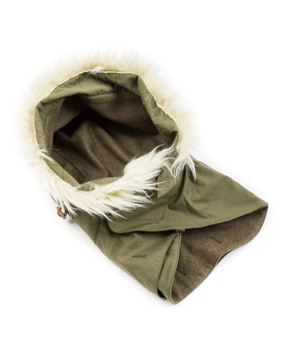 The Real McCoy's Hood, Winter, w/Synthetic Fur Ruff - Olive - Standard & Strange