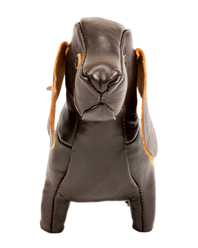The Real McCoy's Handcrafted Horsehide Animals / Dachshund - Black - Standard & Strange