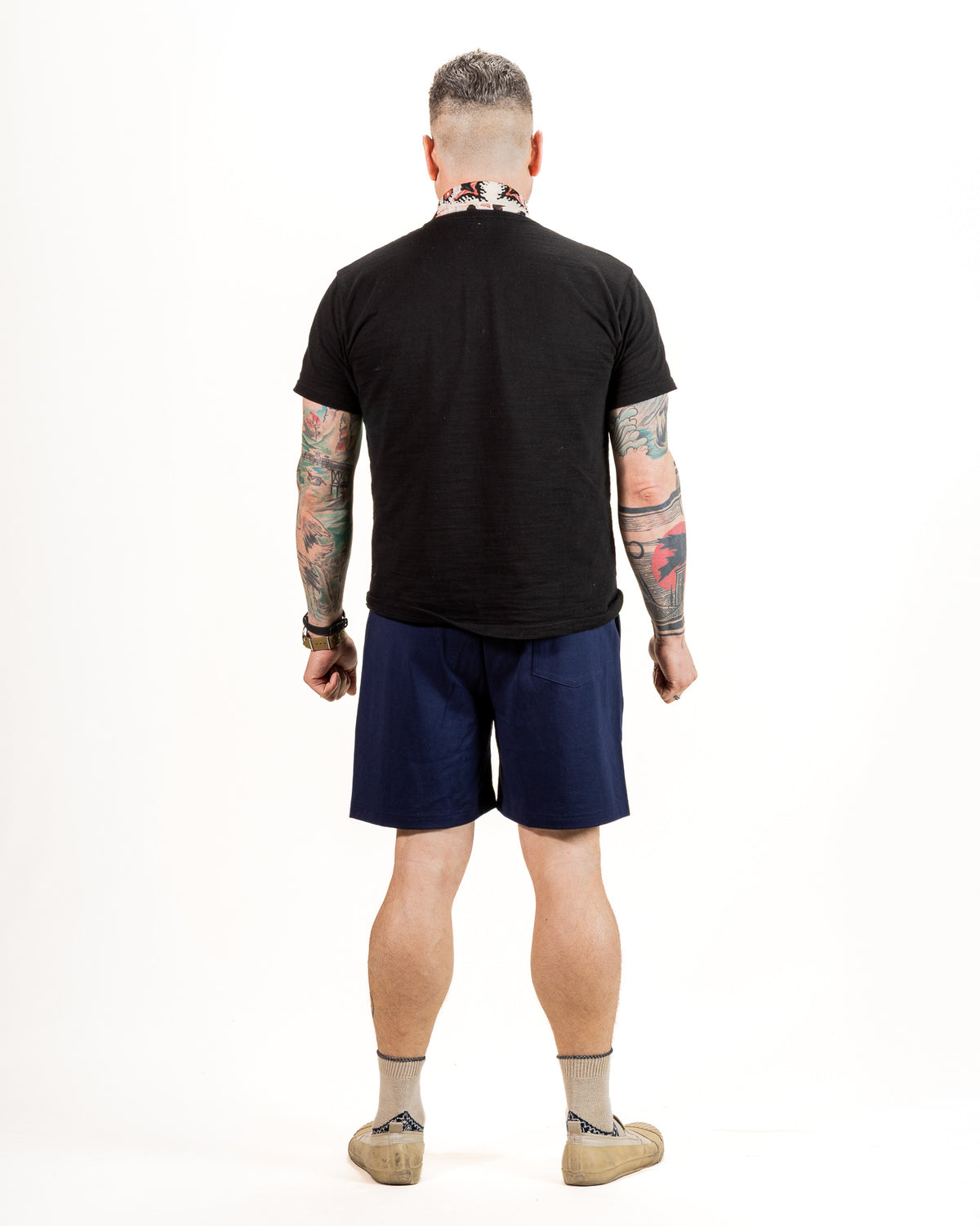 The Real McCoy's Jersey Gym Shorts - Navy - Standard & Strange