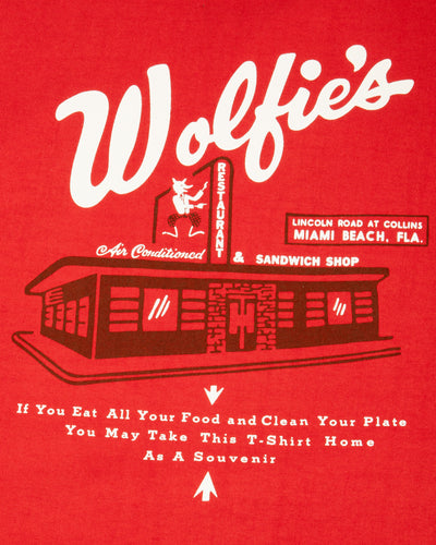 The Real McCoy's Joe McCoy Tee / Where Else But... Wolfie's - Cherry - Standard & Strange