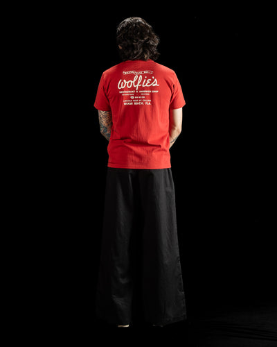The Real McCoy's Joe McCoy Tee / Where Else But... Wolfie's - Cherry - Standard & Strange